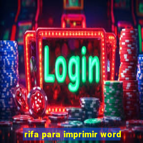 rifa para imprimir word